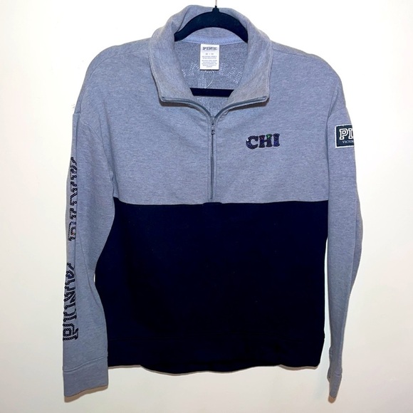 Victoria's Secret Pink Chicago long sleeve half zip pull over jacket 2016 - Picture 4 of 5